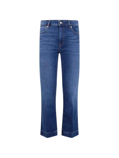 Sportmax Spdumbria Mini Flared Five Pocket Jeans In Blue
