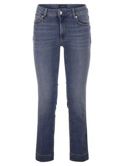 Sportmax Spdumbria Perfect Mini Flare Trousers With Low Waist In Blue