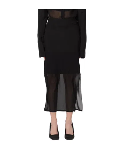 Sportmax Spliced Skirt In Black