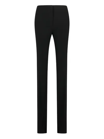 Sportmax Split-hem Trousers In Black