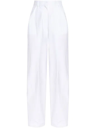 Sportmax Sport Max Cotton Trousers In White