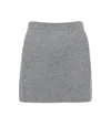 Sportmax Cashmere Blend Skirt Elastic Waistband In Gray