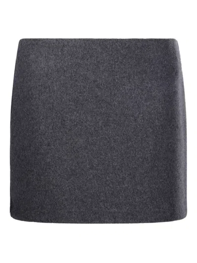 Sportmax Sport Max Wool Skirt In Gray