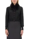 Sportmax Sport Detachable-collar Cardigan In Black