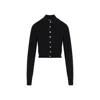 Sportmax Virgin Wool Cardigan With Classic Collar And Retro Charm In Black