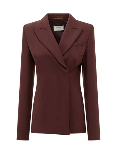 Sportmax Blazer Bicolor Bordeaux In Burgundy