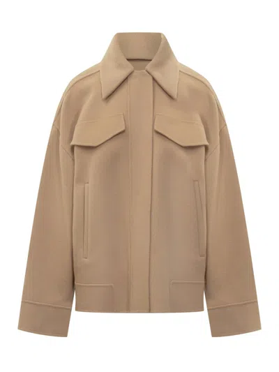 Sportmax Camel Singer Cantor Jacket In Neutral