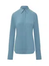 Sportmax Light Blue Silk Shirt In Blue