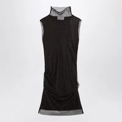 Sportmax Sporty Black Mesh Mini Dress