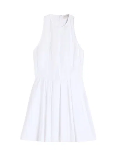 Sportmax Sporty Sleeveless Mini Dress With Racerback Design In White