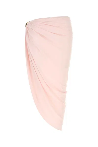 Sportmax Sporty Stretch Crepe Licenza Skirt In Pink