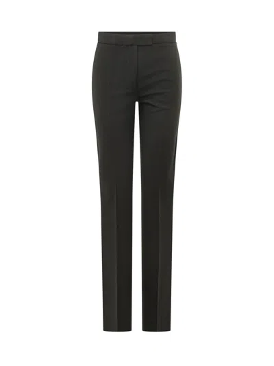 Sportmax Spscarnet Wool-blend Trousers In Gray