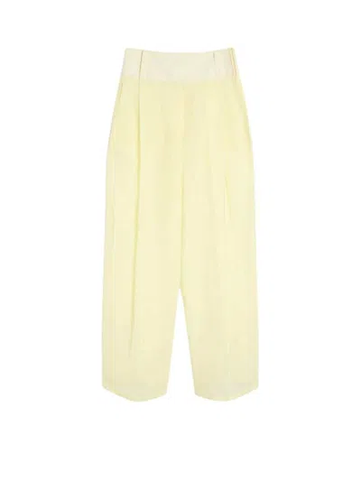 Sportmax Spsfavetta Trousers With Inserts In Neutral