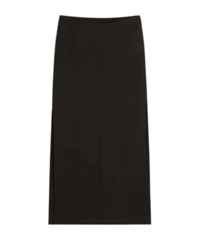 Sportmax Spsvelo Slit Midi Skirt In Black