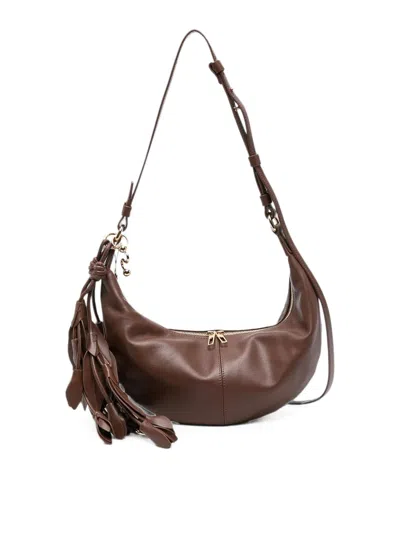 Sportmax Spx Argenta Leaf Handle Bag In Brown
