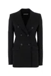 Sportmax Double-breasted Blazer In Black