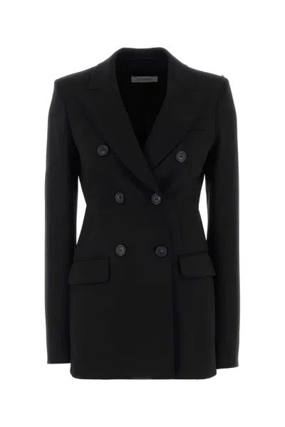 Sportmax Double-breasted Blazer In Black