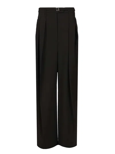 Sportmax Spxbautta Stretch Wool Pence Trousers Black