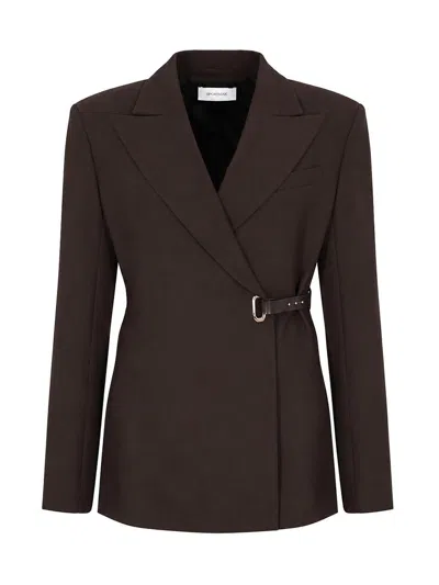 Sportmax Spxcinta Tailored Blazer In Dark Brown