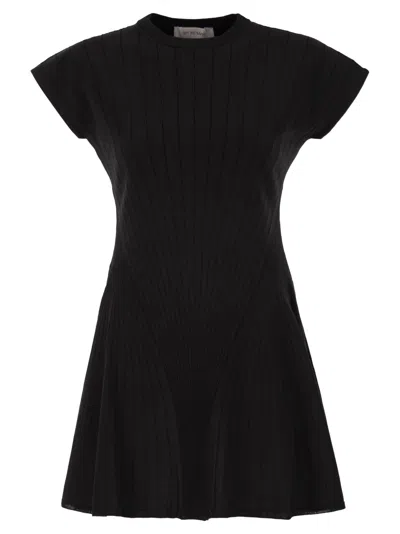 Sportmax Spxere Dress Short Sleeves Crew Neck In Black