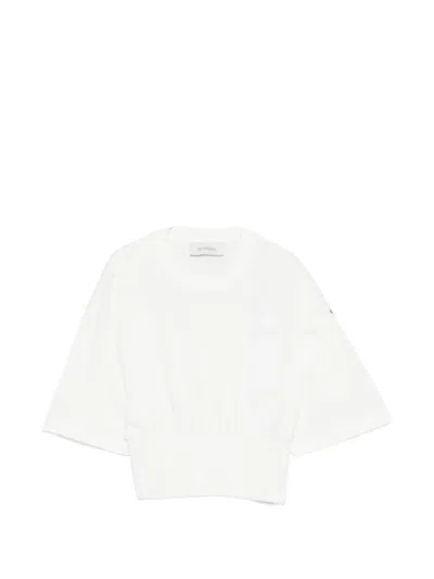 Sportmax Spxfosco Ribbed-hem T-shirt In White