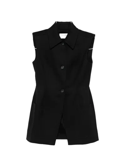 Sportmax Spxgabarra Button Sleeveless Gilet In Black