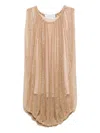 Sportmax Chic Mesh Top With Crystal Embellishments For Women In Brown