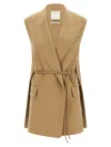 Sportmax Wool Oversized Coat In Beige