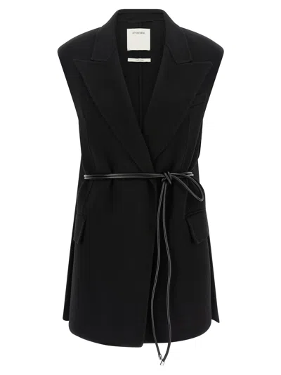 Sportmax Spxrapido Belted Jacket In Transparent