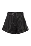 Sportmax Straight Shorts Belt Loops Side Pockets In Black