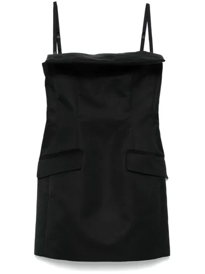Sportmax Square-neck Dress In Black
