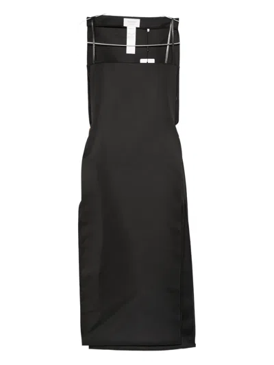 Sportmax Square-neck Long Dress In Black