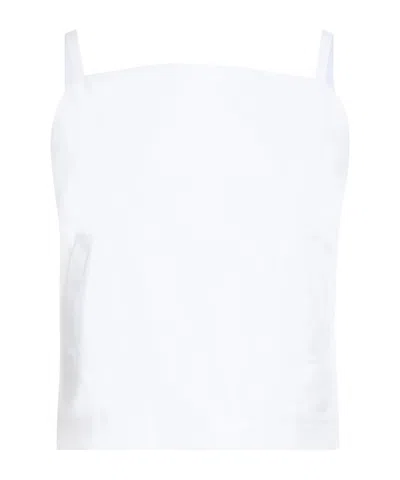 Sportmax Square Neck Suspenders In White