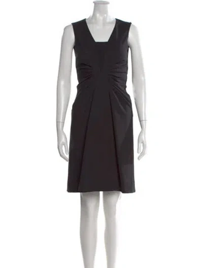 Pre-owned Sportmax Square Neckline Knee-length Dress In Black