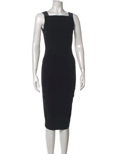 Pre-owned Sportmax Square Neckline Knee-length Dress In Blue