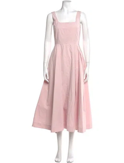 Pre-owned Sportmax Square Neckline Long Dress In Pink