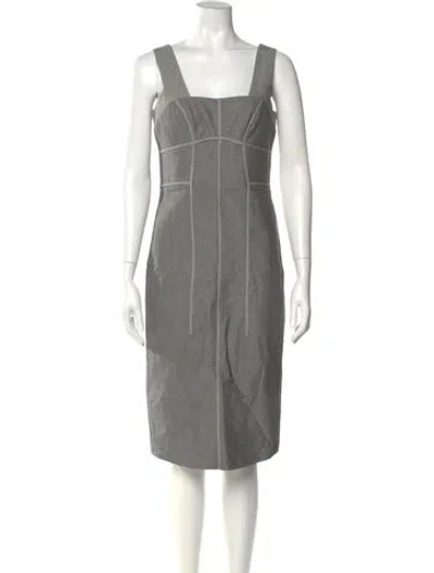 Pre-owned Sportmax Square Neckline Midi Length Dress In Multi