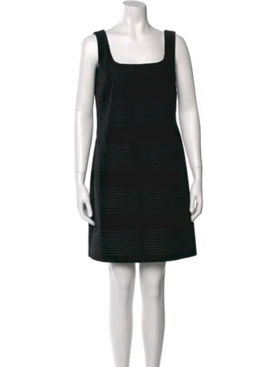 Pre-owned Sportmax Square Neckline Mini Dress In Blue