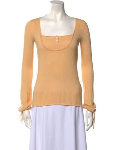 Pre-owned Sportmax Square Neckline Sweater In Neutral