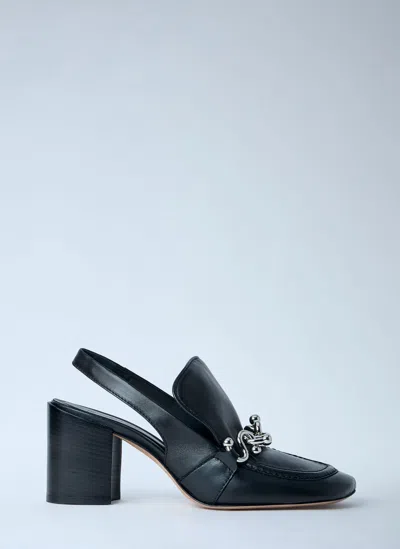Sportmax Square-toe Heeled Mules In Black