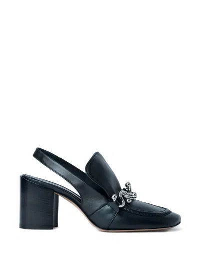 Sportmax Square-toe Heeled Mules In Black