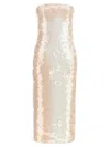 Sportmax Strapless Sequin Embellished Midi Dress In Bianco