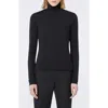 Sportmax Jersey Turtleneck Sweater Long Sleeves In Black