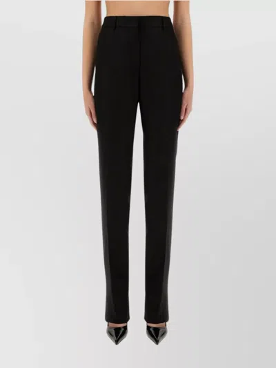 Sportmax Straight Fit Trousers Featuring Pockets In Black