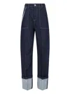 Sportmax Chain Straight Jeans In Blue