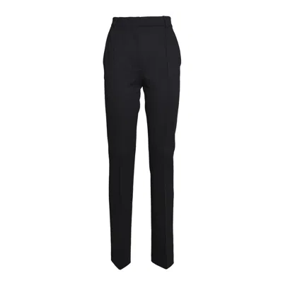 Sportmax Straight-leg Jersey Pants In Black