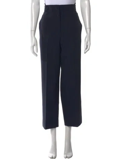 Pre-owned Sportmax Straight Leg Pants In Blue