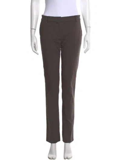 Pre-owned Sportmax Straight Leg Pants In Brown