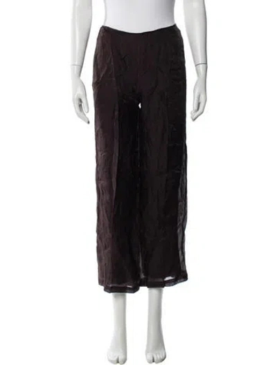 Pre-owned Sportmax Straight Leg Pants In Brown