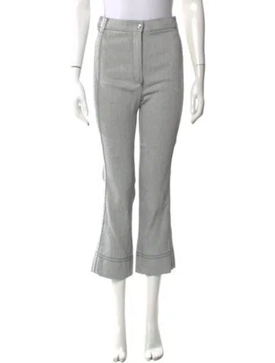 Pre-owned Sportmax Straight Leg Pants In Gray